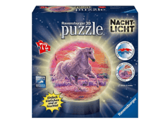 3D-Puzzle Ravensburger Nachtlicht Pferd am Strand.