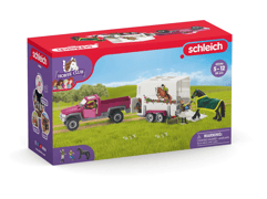 Schleich Pickup mit Pferdeanhänger.