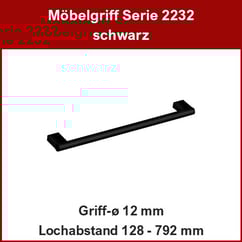Möbelgriff schwarz