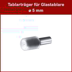 Tablarträger ø 5 mm - für Glastablare - verzinkt - mit Kunststoffüberzug