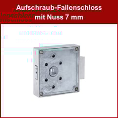 Möbelschloss; Aufschraubschloss; Fallenschloss mit Vierkantnuss