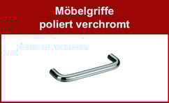 Möbelgriffe poliert verchromt