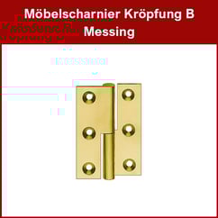 Möbelscharnier Messing, Kröpfung B
