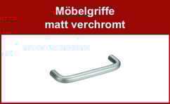 Möbelgriffe matt verchromt