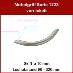 Segmentbogengriff vernickelt ø 10 mm