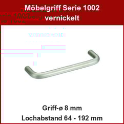 Bügelgriff vernickelt ø 8 mm