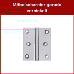 Möbelscharnier vernickelt, gerade