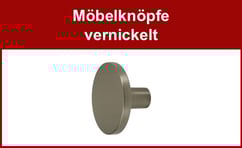 Möbelknöpfe vernickelt