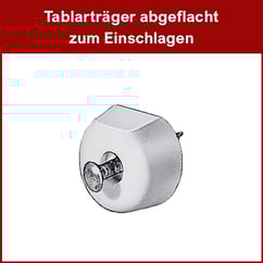 Tablarträger abgeflacht - Kunststoff weiss - mit Stift zum Einschlagen