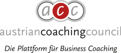 Logo in Kleinbuchstaben (acc steht für die Plattform für Business Coaching)
