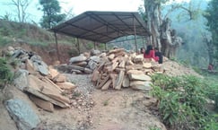 Bau der Versammlungshütte