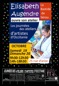 Elisabeth Augendre artiste peintre journées des ateleirs d'artistes d'Occitanie octobre 2024