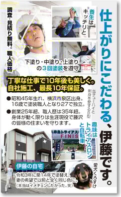 個人塗装屋さんの売れる名刺【デザイン見本｜ウラ面】