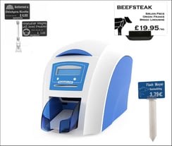 Preisschilddrucker, Preiskarten und Aufsteller für die Frischetheke