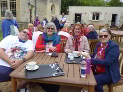 Wessex Chorus choir singing outside the Bournemouth Pavilion.