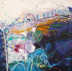 Elisabeth Augendre artiste peintre en Ariège acrylique originale cotemporain les jardins extraordinaires 6