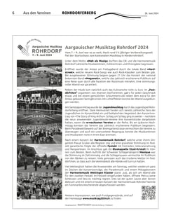 Aargauischer Musiktag Rohrdorf 2024, Bergpost 26.06.2024