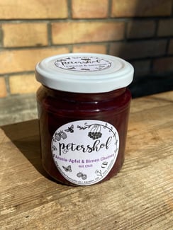 Aronia-Apfel-Birnen Chutney mit Chili petershof Kärselen bei Thun