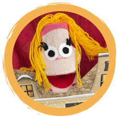 Handpuppe aus einer Socke