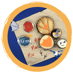 Vogelspuren-Stempel herstellen