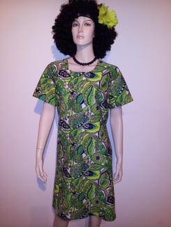 Hippie/FlowerPowerkleid Gr.L, Fr.29.-