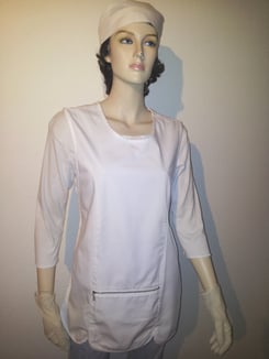 Berufs-/Arbeitsschürze,Ärmellos, seitlich zu schliessen, Gr.M, Fr.15.- Kopftuch Fr.4.-