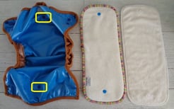 couche lavable bi best monpetitou te2 pul, insert hybrid best et doublure bambou