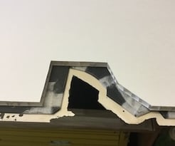 Graphic is fixed on cardboard distance