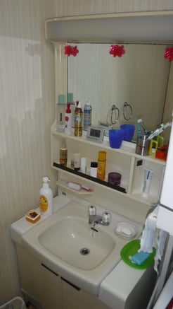 洗面化粧台　リフォーム前　佐倉市　千葉　リフォーム　スリーエイトホーム