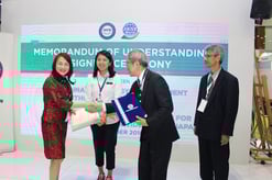 The signing ceremony with the minister