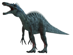 Image animaux detourée transparent sur fond blanc spinosaurus png