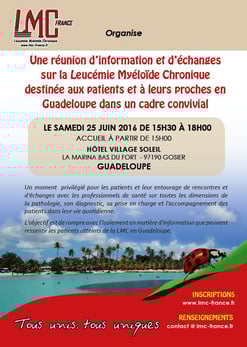 LMC France Guadeloupe Regine Maurin leucemie myeloide chronique patient information Docteur Chalabi Bourhis.