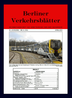 Berliner Verkehrsblätter. Titel April 2018.