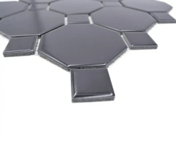 mosaico ceramica ottagono nero