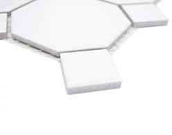 mosaico ceramica ottagono bianco 