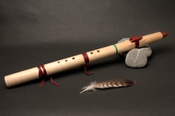 Stein Malachit, Mundstück Padouk, 432 Hz