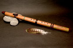 Stein Malachit, Mundstück Wenge, 432 Hz