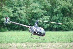 Robinson beim Start für den Schnupperflug 