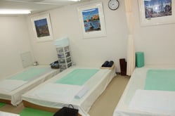 オープンスペースでの施術です