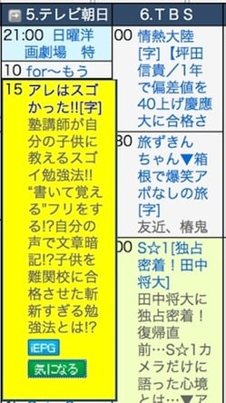 当日番組表、隣では、あのビリギャルの坪田氏が！笑