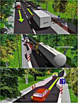 Встречный разъезд Польша пдд