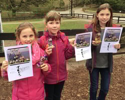 Die Siegerinnen des zweiten Trimestertests: Lena Krug, Nicole Kirsch, Leonie Haering