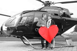 Heiratsantrag beim Helikopterrundflug