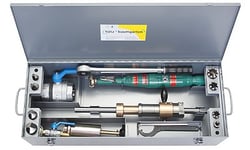 Druckluftmotore, Antriebe, Anbohrmotore, Anbohrmaschinen, Bohrmaschinen, Anbohrgeräte, Anbohrständer, Perfekt 3, Gasleitungen anbohren, Wasserleitungen anbohren, Fräser, Zentrierbohrer, Lochfräser, Sägekranzfräser