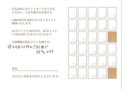 メンバーズカード（中面）