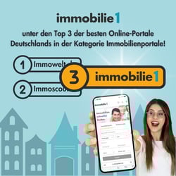 immobilie1.de unter den Top 3 der besten Immobilienportale Deutschlands, präsentiert von VERDE Immobilien eK