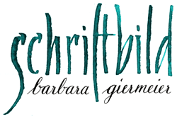 schriftbild - Kalligraphie  barbara  giermeier - kalligrafie - calligraphy