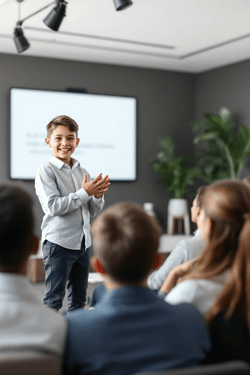 人前で、堂々と楽しく話せるようになる