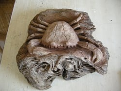 Sternzeichen Krebs Wurzelschnitzerei Krebsskulptuer Krebsschnitzereiu