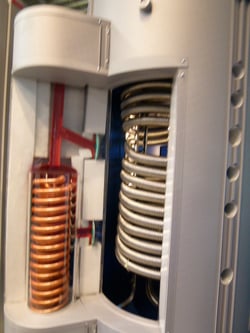 Wärme mit Photovoltaik  Bildbeschreibung Boiler Wärmespeichersystem